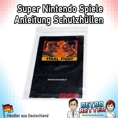 Hüllen für Super Nintendo Spiele Anleitungen