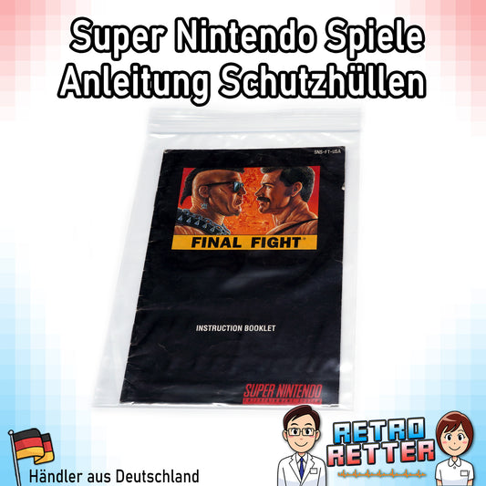 Hüllen für Super Nintendo Spiele Anleitungen