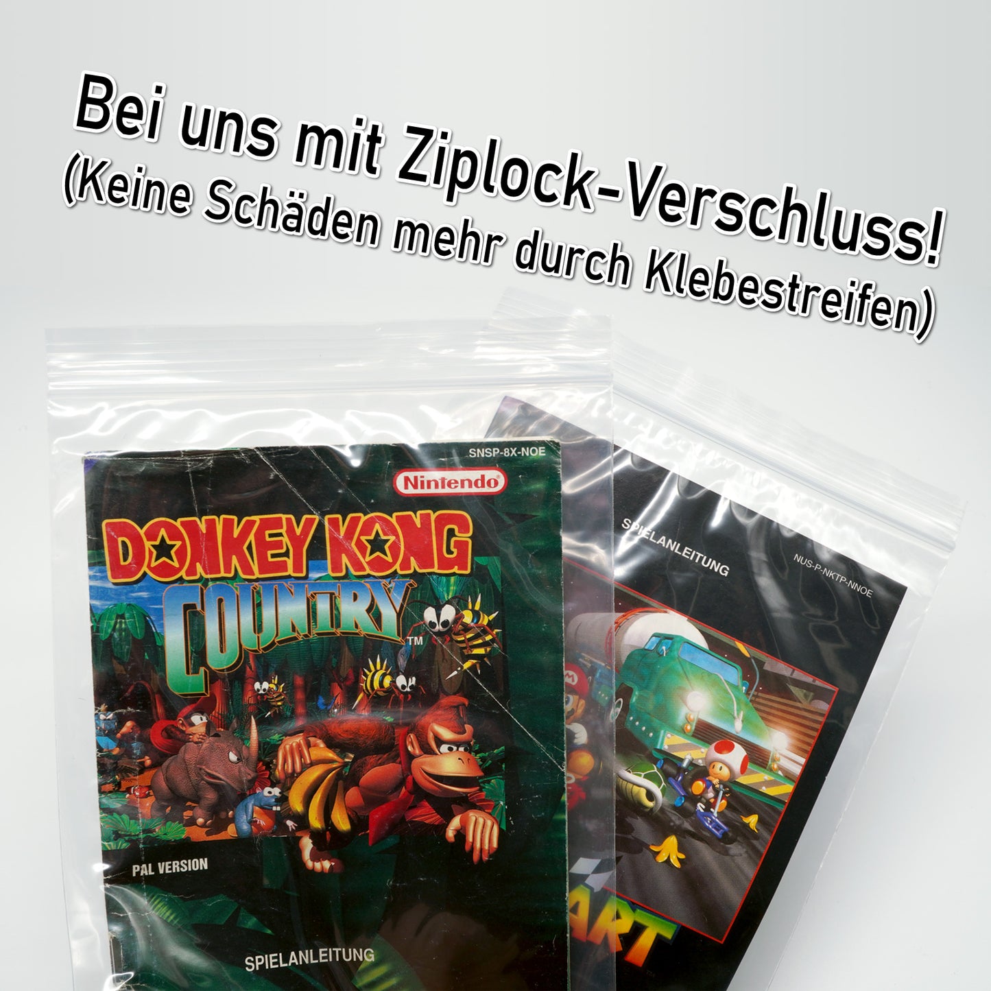 Hüllen für Super Nintendo Spiele Anleitungen