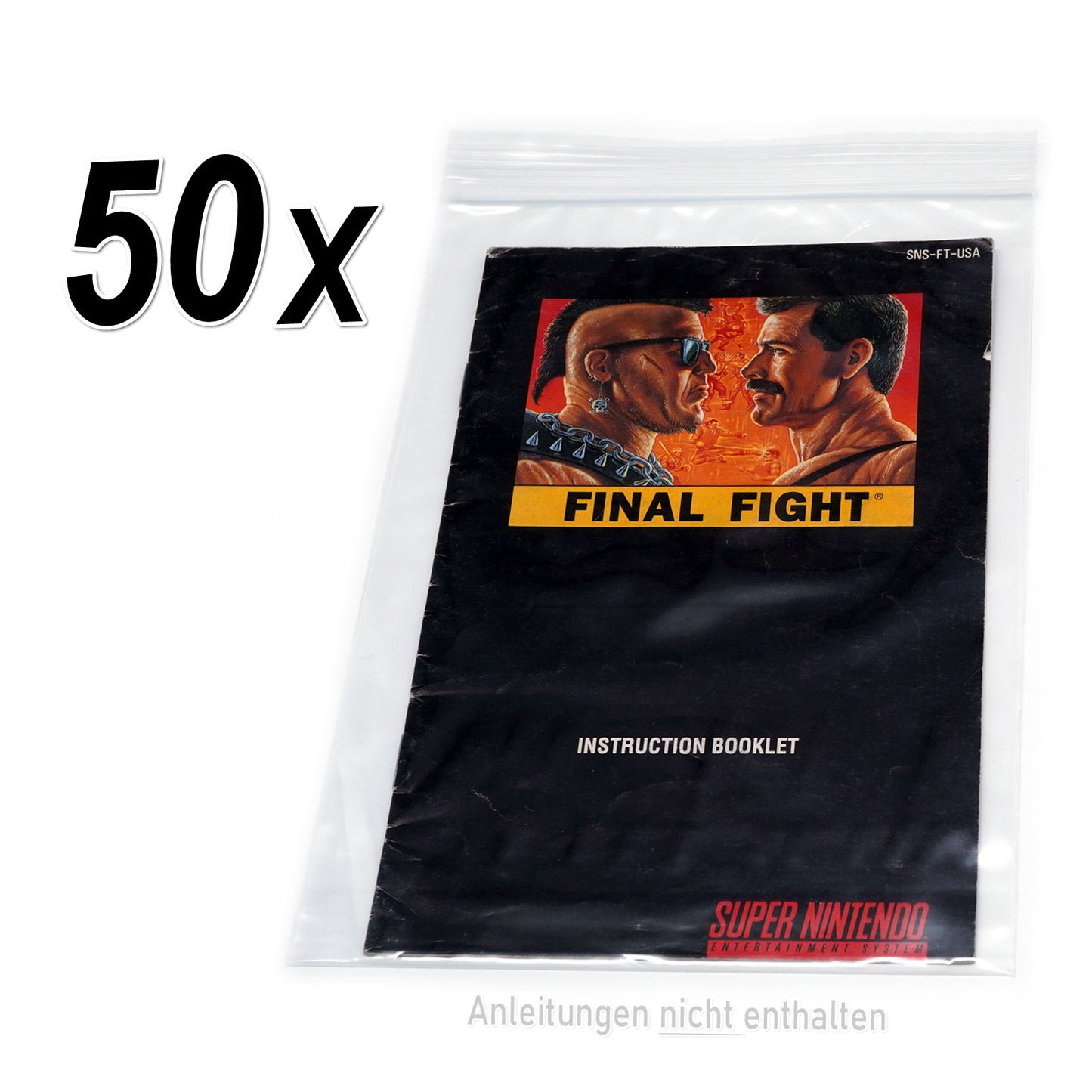 Hüllen für Super Nintendo Spiele Anleitungen