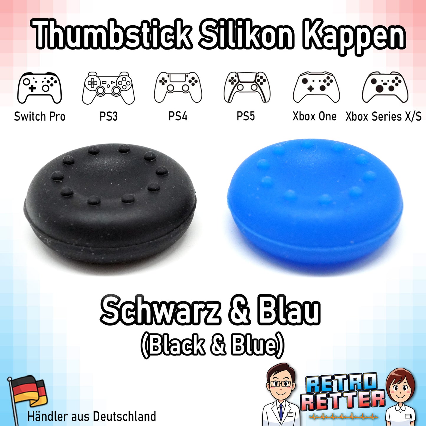 Controller Thumbstick Grip Kappen - für PlayStation, Xbox, Switch -