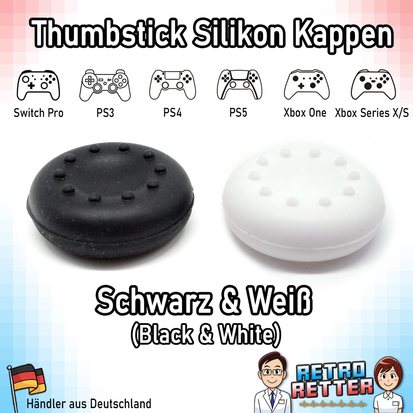 Controller Thumbstick Grip Kappen - für PlayStation, Xbox, Switch -