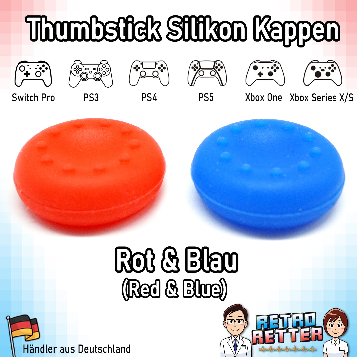Controller Thumbstick Grip Kappen - für PlayStation, Xbox, Switch -