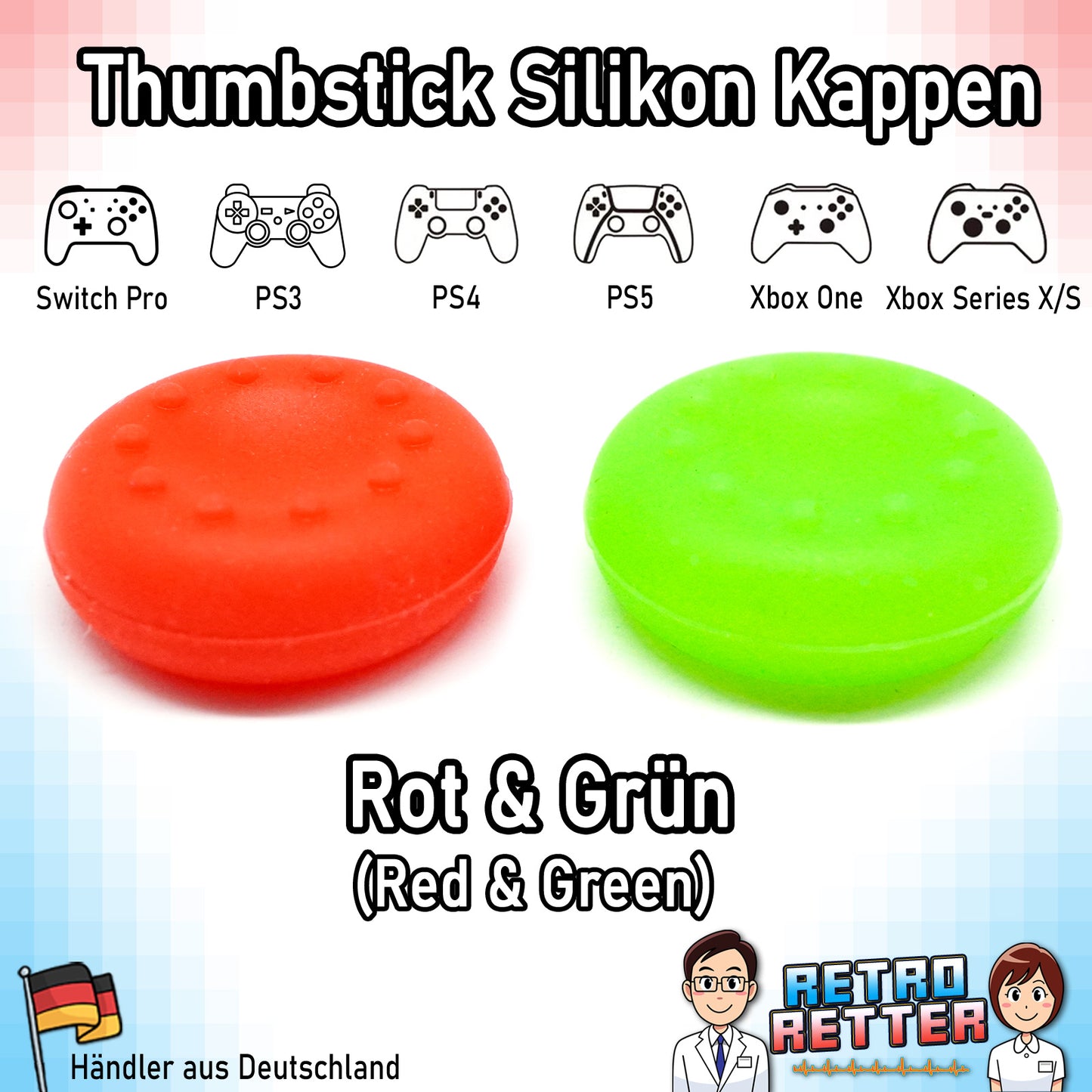 Controller Thumbstick Grip Kappen - für PlayStation, Xbox, Switch -