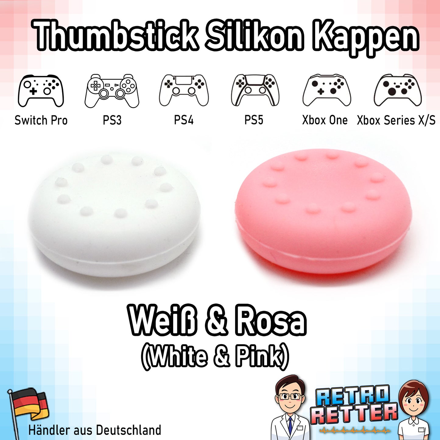 Controller Thumbstick Grip Kappen - für PlayStation, Xbox, Switch -