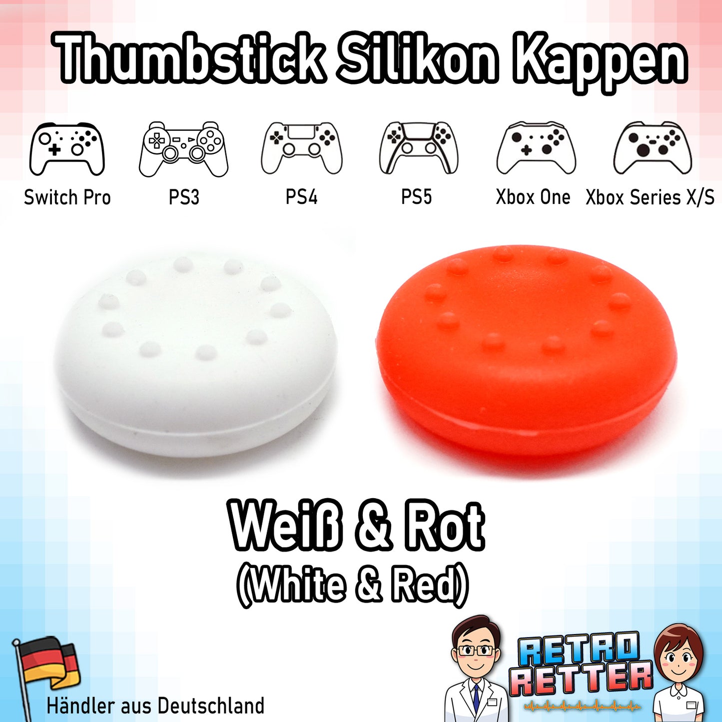 Controller Thumbstick Grip Kappen - für PlayStation, Xbox, Switch -