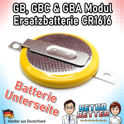 CR1616 / CR2025 Knopfzellen Batterie mit Lötfahne für GAME BOY Modul Speicherstand