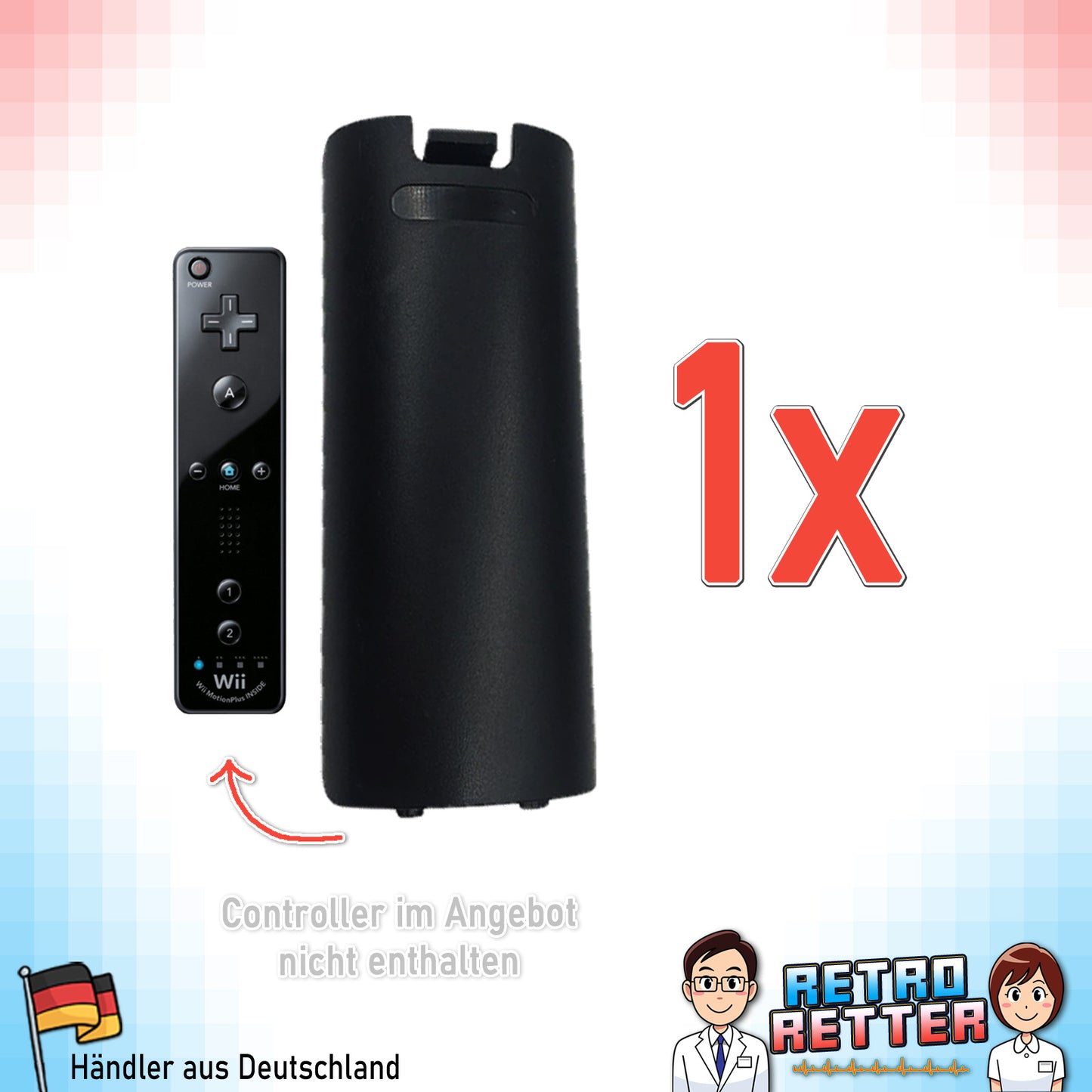 Wii Controller Batteriedeckel - Weiß oder Schwarz
