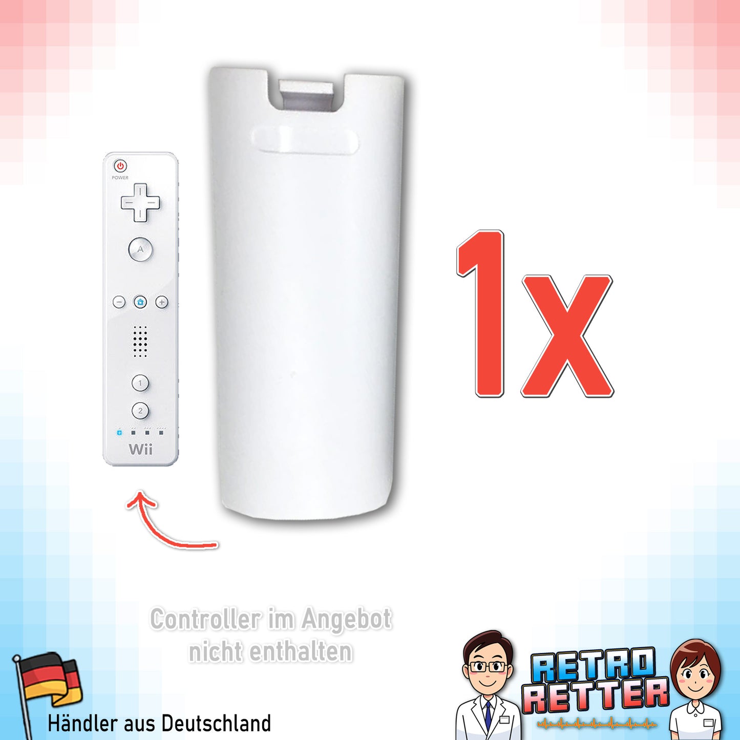 Wii Controller Batteriedeckel - Weiß oder Schwarz