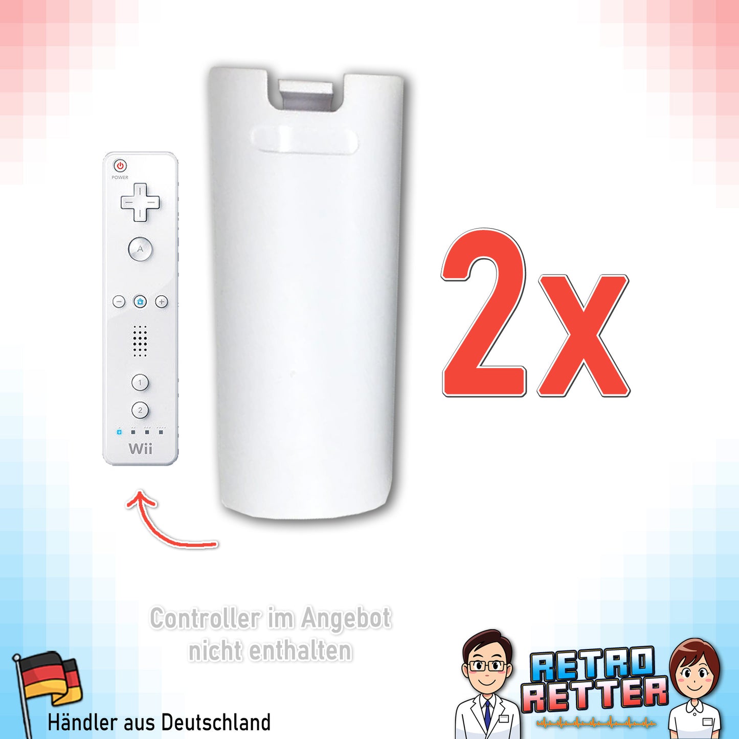 Wii Controller Batteriedeckel - Weiß oder Schwarz